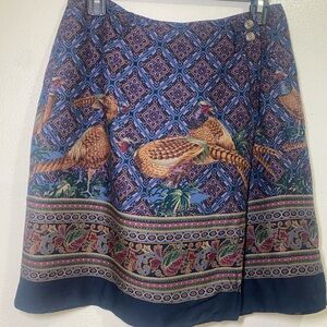 Elegant Multicolor Wrap Skirt